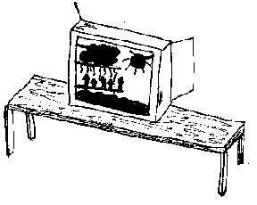 tv on table gif