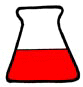 Beaker with red